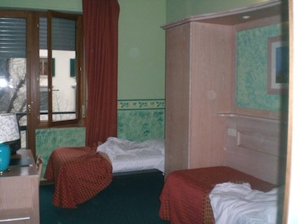 Camera dell’albergo usata da Chiara