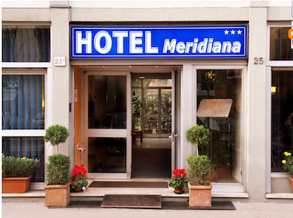 Ingresso dell’Hotel Meridiana a Firenze