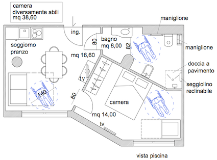 piantina bilocale accessibile disabili piantina bilocale accessibile